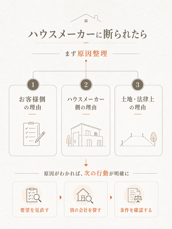 ハウスメーカーに断られたら その原因